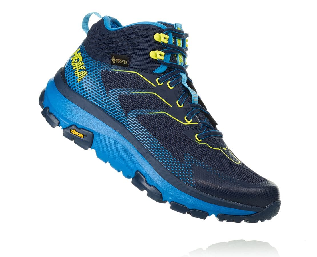 Bocanci Hoka One One Toa Gore-Tex Barbati - Negrii / Albastri | Romania NWMF09584